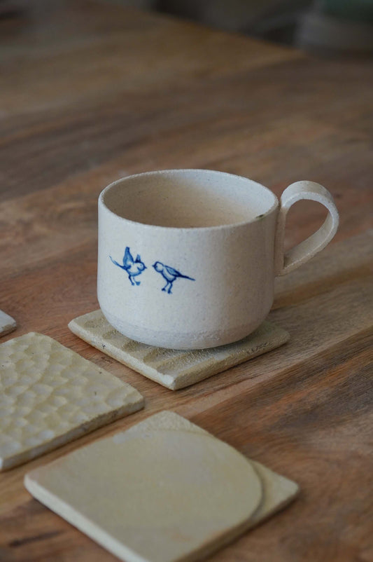 Taza blue bird - blanca
